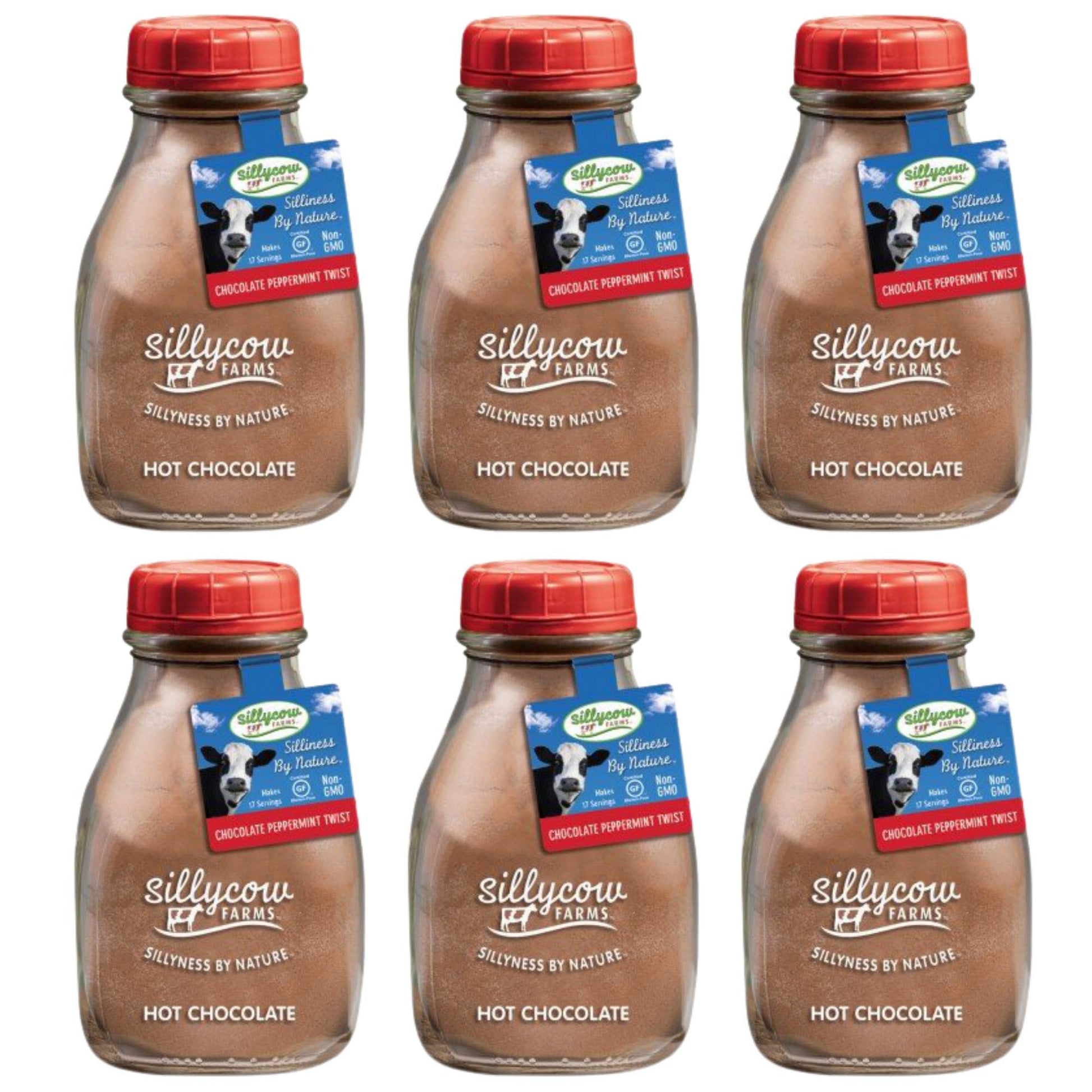 Silly Cow Farms Hot Chocolate Mix Rich Chocolate Delight Gluten Free, Non GMO Dairy Free Indulgence with Pure Peppermint Twist F