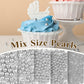 Twisweet Silver Pearl Sprinkles for Cake Decorating, Edible Sugar Pearls for Baking, Mix Size, Cake Topper Cupcake Cookie Ice Cr