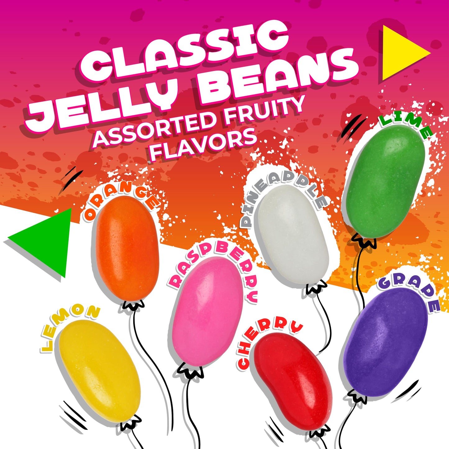 Classic Jelly Beans Candy Assorted Fruit Flavors (2 Pound Bag)