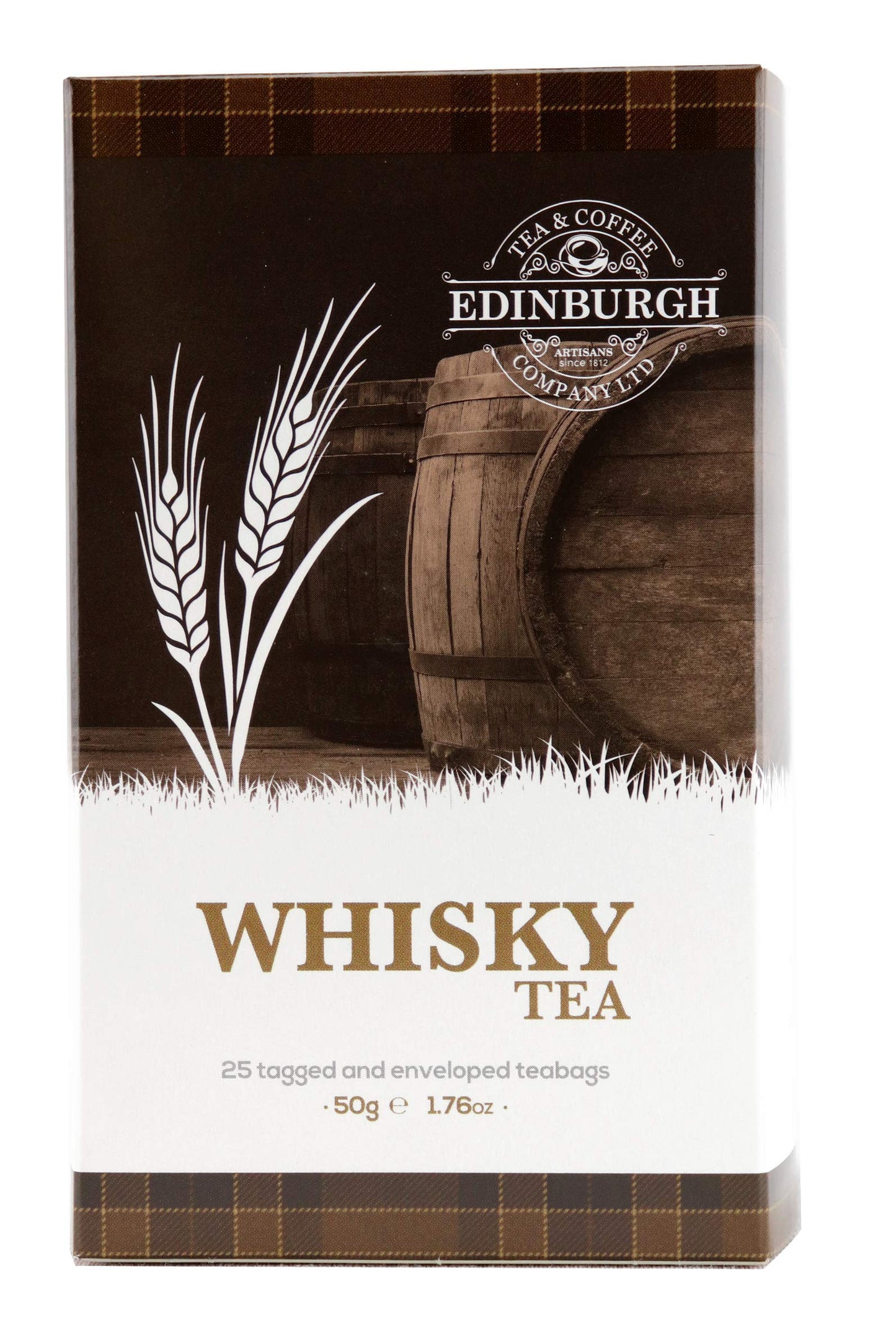 Edinburgh Tea & Coffee Whisky Flavoured Black Tea, 25 Count Teabags, Pack of 1