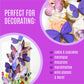 Sugar Robot Edible Butterflies - Large Cake & Cupcake Toppers, 3 inches, Purple, Made in USA