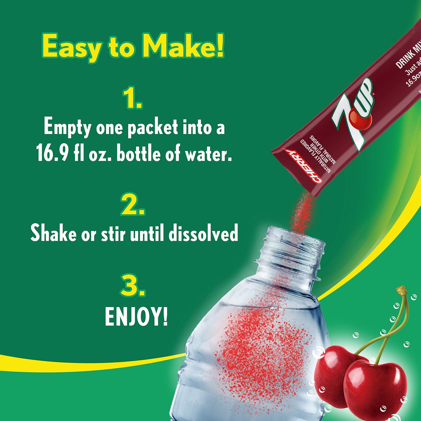 7UP Sugar Free Cherry Powder Drink Mix – 72 Sticks, 0.47 Ounce (Pack of 12) – Delicious and Refreshing Beverage Option