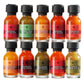 Kiri & Sons Gourmet Hot Sauce Sampler Gift Set of 10 for Fathers Day, Flavors Include Habanero, Scotch Bonnet, Jalapeno, Srirach