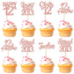ZHUOWEISM 24PCS 12th Birthday Cupcake Toppers Rose Gold Decorations for 12th Birthday Party Supplies