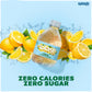 SPLASH BLAST Flavored Water Beverage, Lemon, 8 Fl Oz Plastic Bottles, 12 Pack, Clear