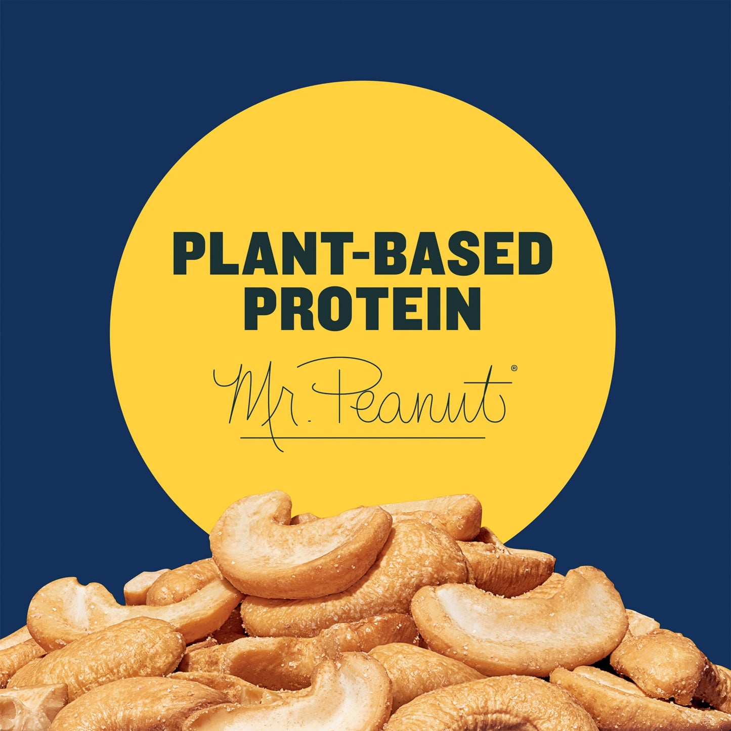 PLANTERS Salted Cashew Halves & Pieces, Party Snack, 26oz Canister, Plant-Based Protein, Kosher