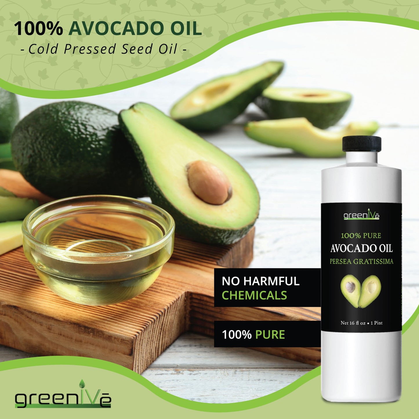 Zatural Avocado Oil - 100% Pure Cold Pressed Virgin Oil - 16 Ounce