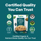 Reganic Organic Brown Rice with Quinoa & Garlic Pouch, USDA Organic, Nutty & Wholesome Blend, 100% Recyclable Pouch, 10g Protein