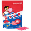 Bazooka Bubble Gum Pellets, Sugar-Free, 120 Ct, Pink Flavor, Resealable Bag, Model 20305