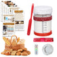 SAGOOITS Sourdough Starter Kit, 34oz Glass Jar with 6 Tools, Red, Basic Model