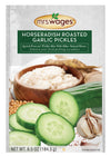Mrs. Wages Horseradish Roasted Garlic Quick Process Pickle Mix, Quick And Easy, Simple-To-Use, Unique Spicy Garlic Flavor, 6.5 Oz Packet (Value Packof 6)