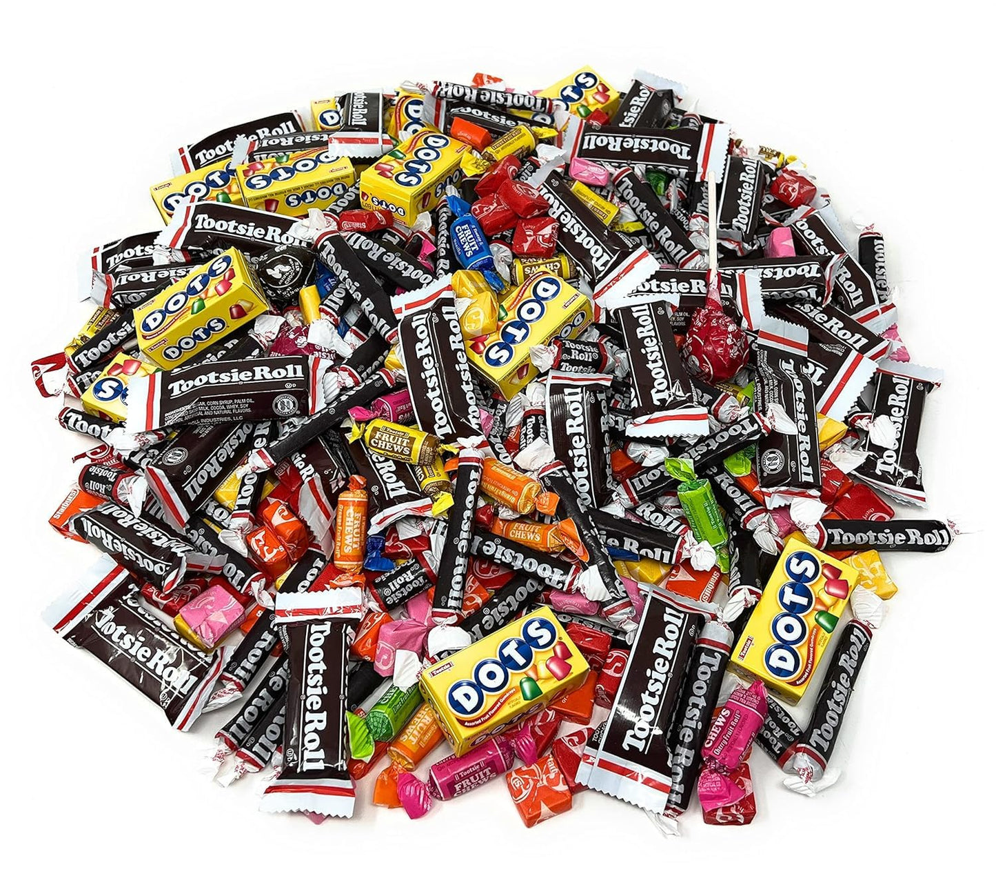 Assortit Holiday Bulk Candy Party Mix 48 Oz Tootsie Rolls, Starburst, Dots, Tootsie Pops Individually Wrapped