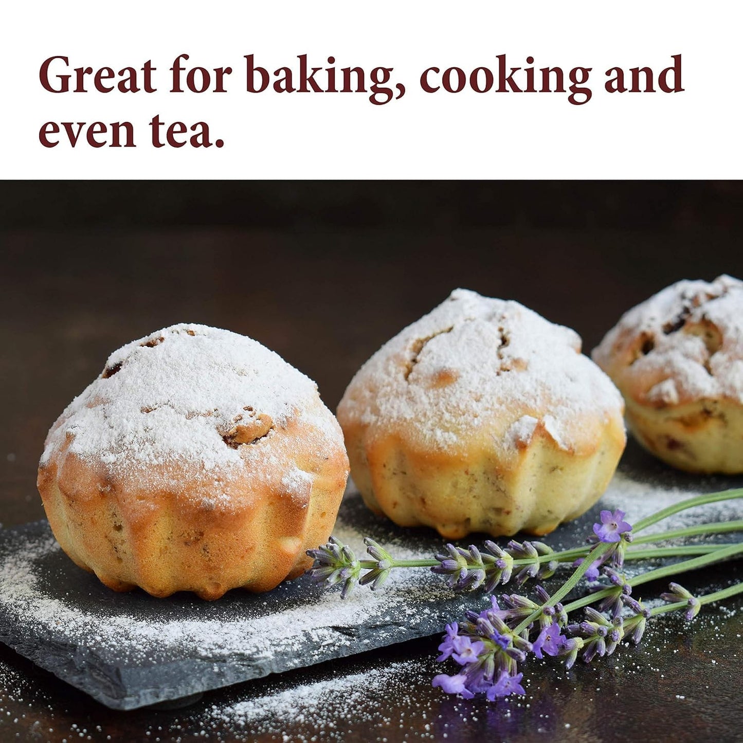 The Spice Way Lavender Flowers - (2 oz) dried flower buds for tea and culinary use - Culinary Lavender Buds - Dried Edible Laven