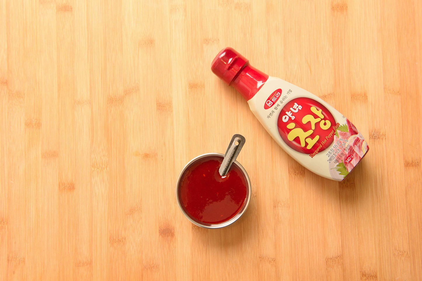 Woomtree Hot Red Chili Pepper Paste Sauce with Vinegar (Chogochujang), 12oz- Bottle | Korean Food | Asian Food |