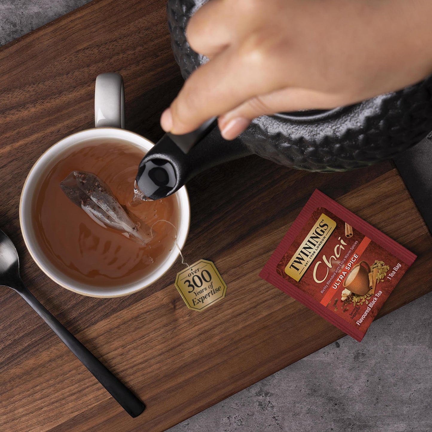 Twinings Ultra Spice Chai Individually Wrapped Bags, 20 Count (Pack Of 6), Sweet, Savoury Spices, Caffeinated, Enjoy Hot Or Iced