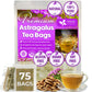 FRESHDRINKUS Astragalus Root Herbal Tea Bags, 100% Natural, Vegan, 75 Tea Bags