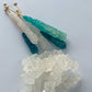Classic Rock Candy Sticks Individually wrapped, by SweetNest Candy (18 Count, Frozen Ice (Blue, Light Blue & White))