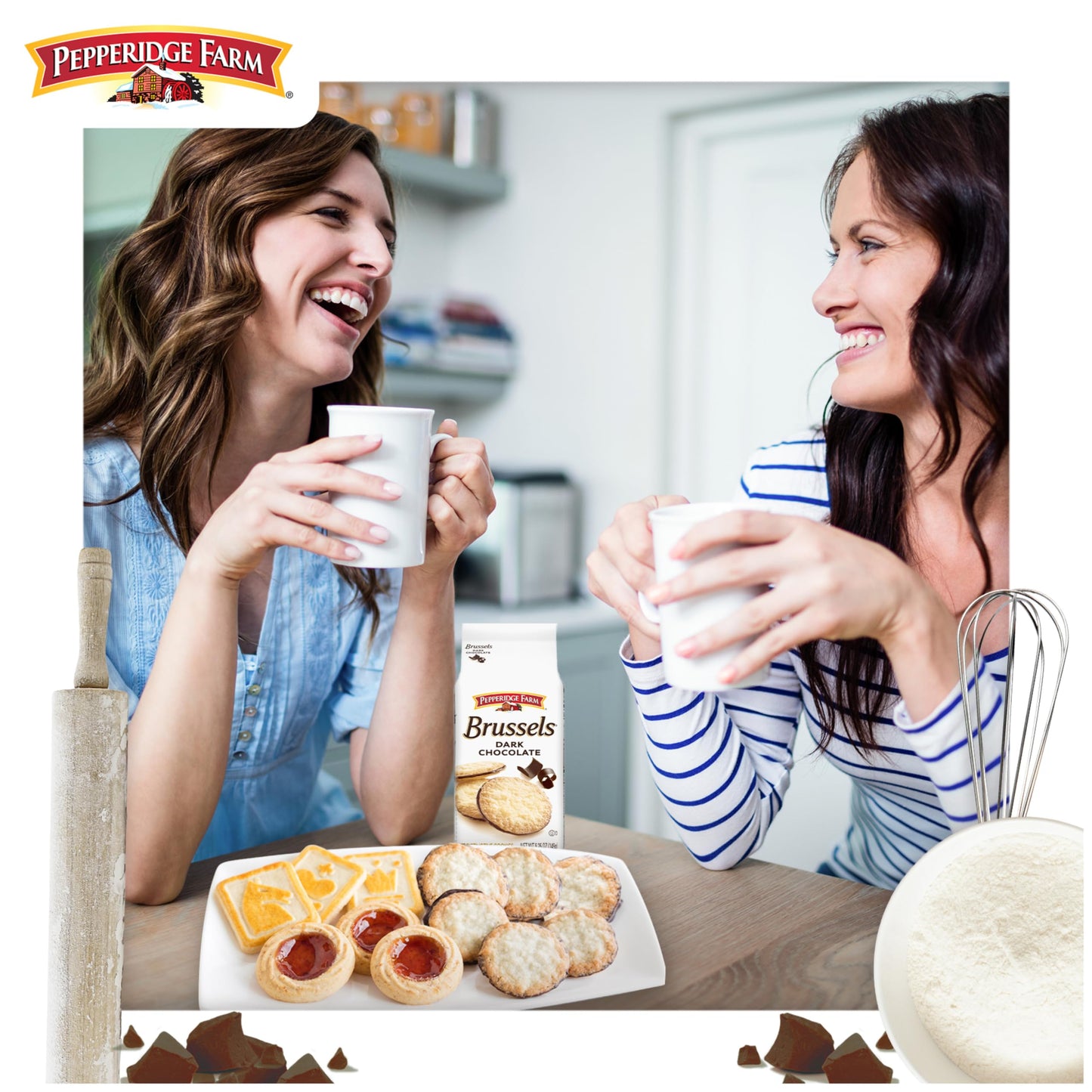 Pepperidge Farm Brussels Dark Chocolate, 15 Lace Cookies, 5.25 Oz. Bag