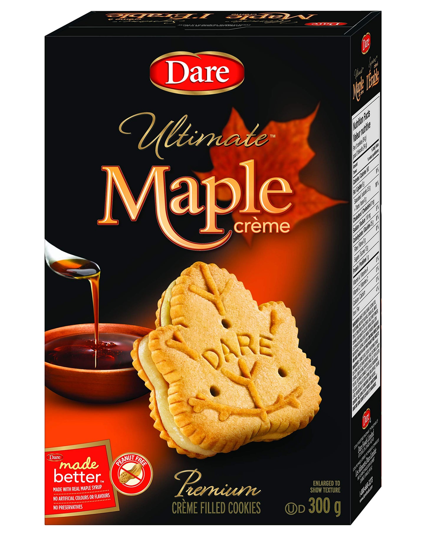 Dare Ultimate Maple Creme Cookies, 300g (10.58 oz) - Canadian Treats