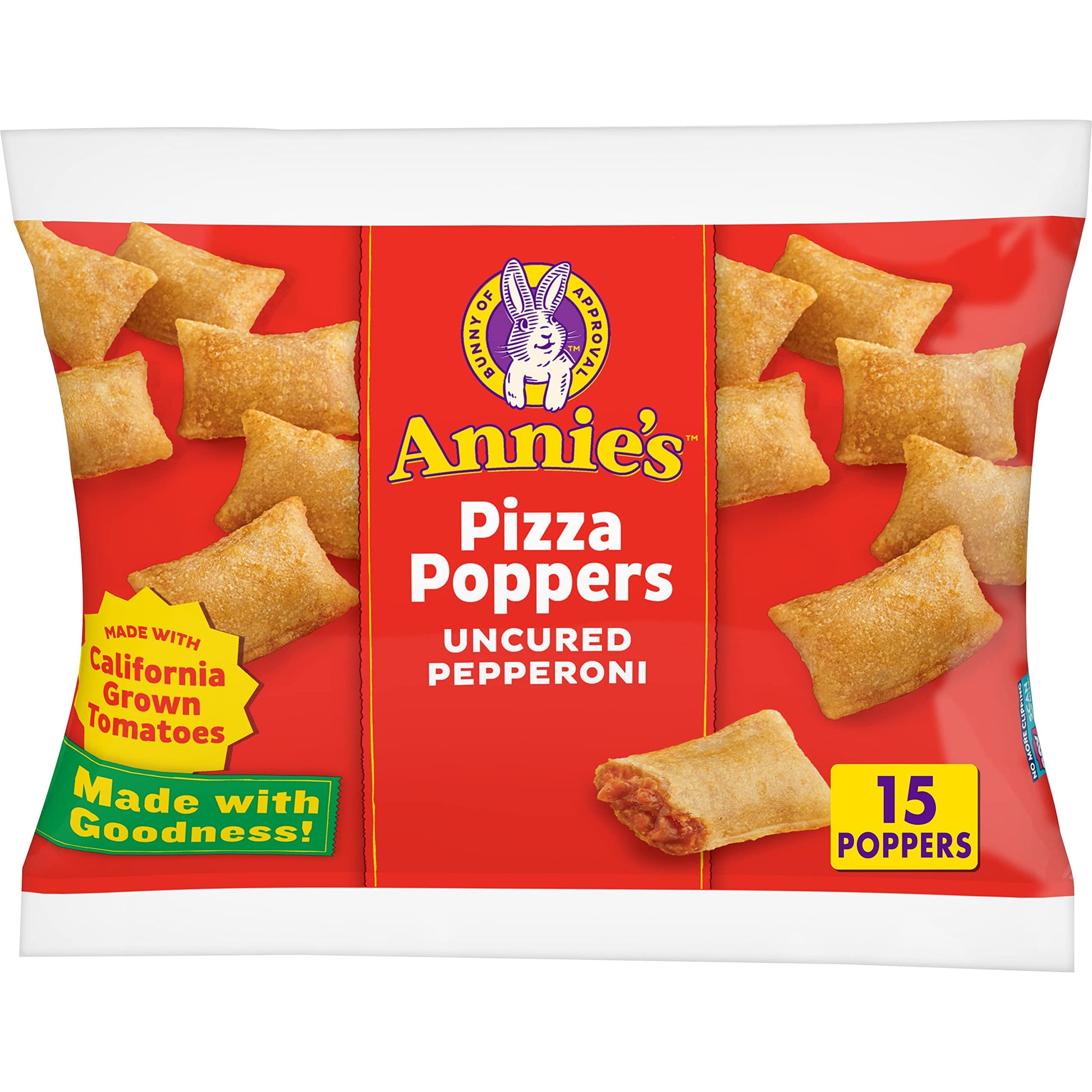 Annies Frozen Pizza Poppers, Uncured Pepperoni, Snacks, 6.8 oz, 15 ct