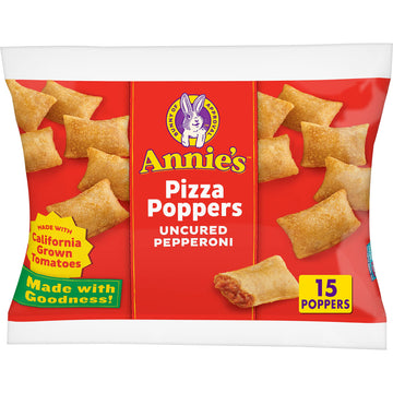 Annies Frozen Pizza Poppers, Uncured Pepperoni, Snacks, 6.8 oz, 15 ct