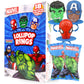 Imaginings 3 Marvel Avengers Lollipop Rings, Individually Wrapped Spiderman, Hulk, and Captain America Decorated Suckers, Birthd