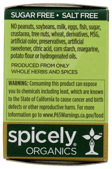 Spicely Organic Cardamom Decorticated 0.35 Ounce Ecobox Certified Gluten Free