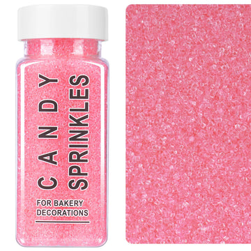 Pink Sprinkles, Light Pink Sanding Sugar Crystals, 4.6 oz Edible Sparkling Sugar for Baking Topping, Cupcakes, Cookies, Ice Crea