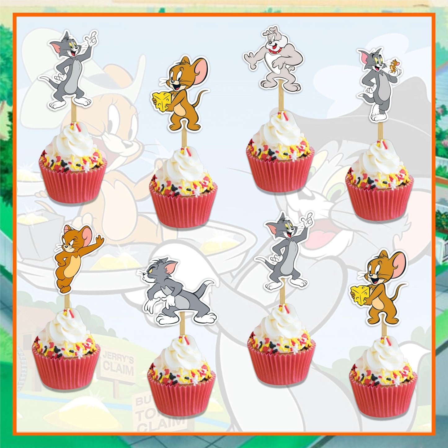 Seyal Tom & Jery Cupcake Topper