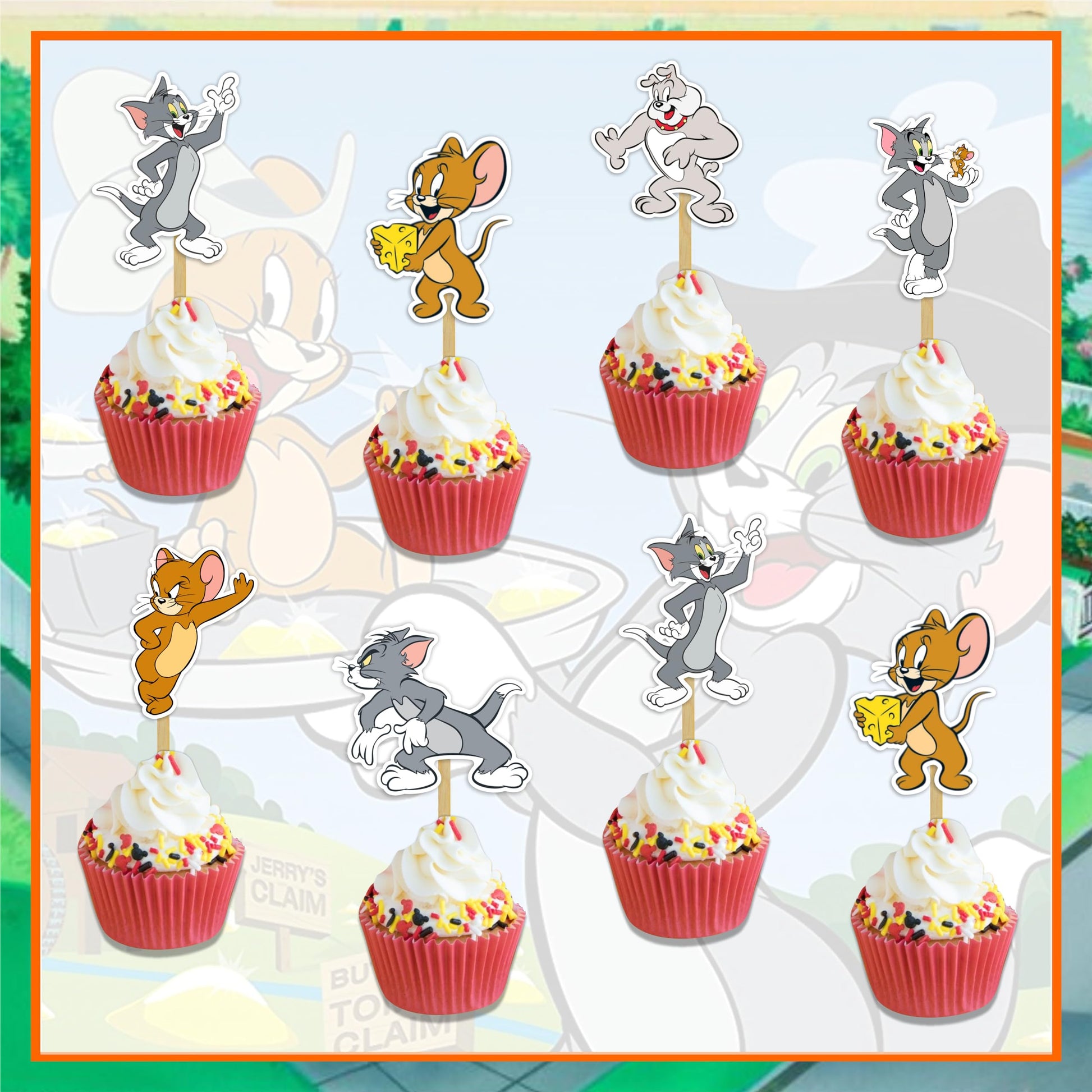 Seyal Tom & Jery Cupcake Topper