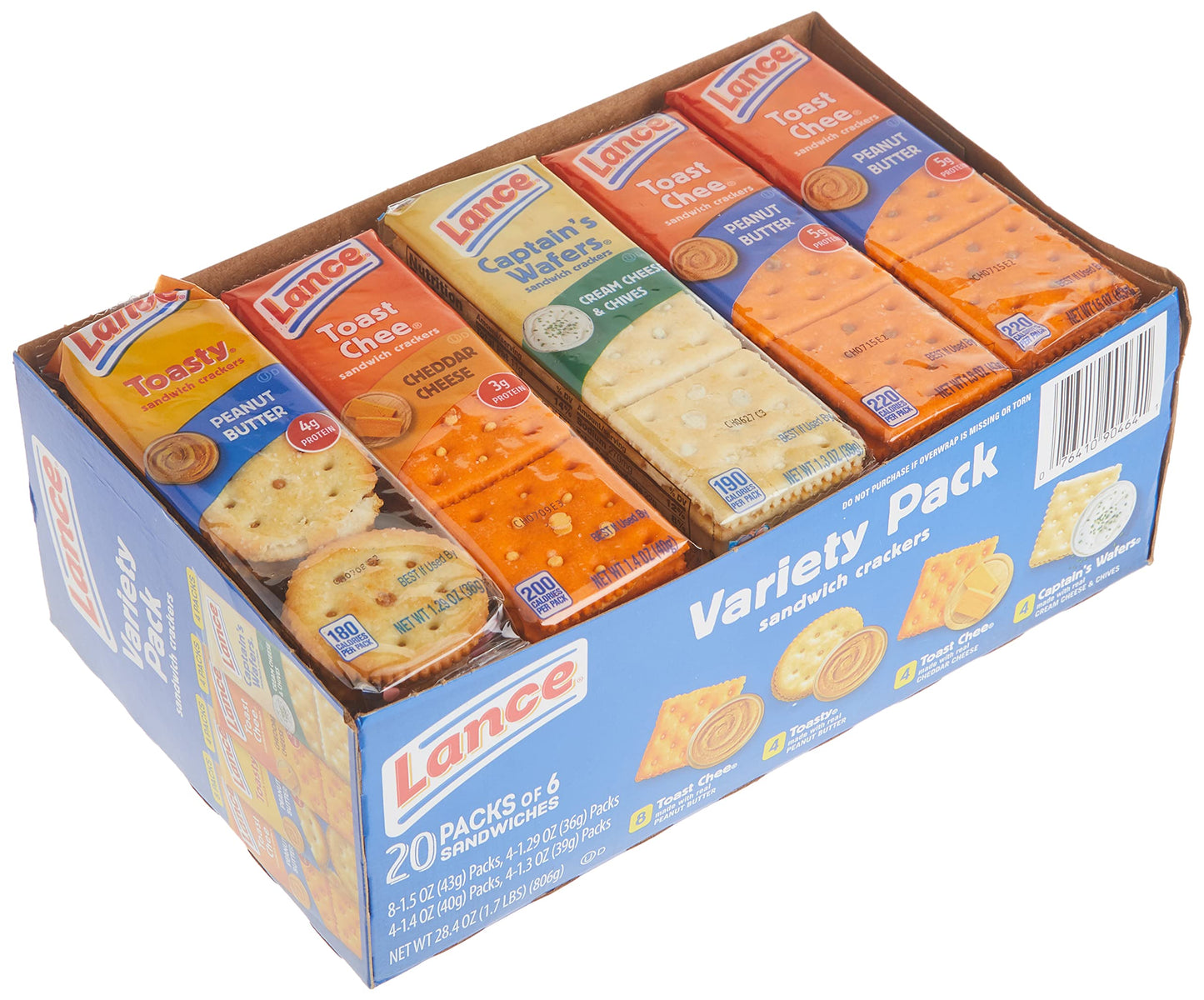 Lance Variety Pack 40 Count - 56.8 oz Total Weight, Perfect for Snacking