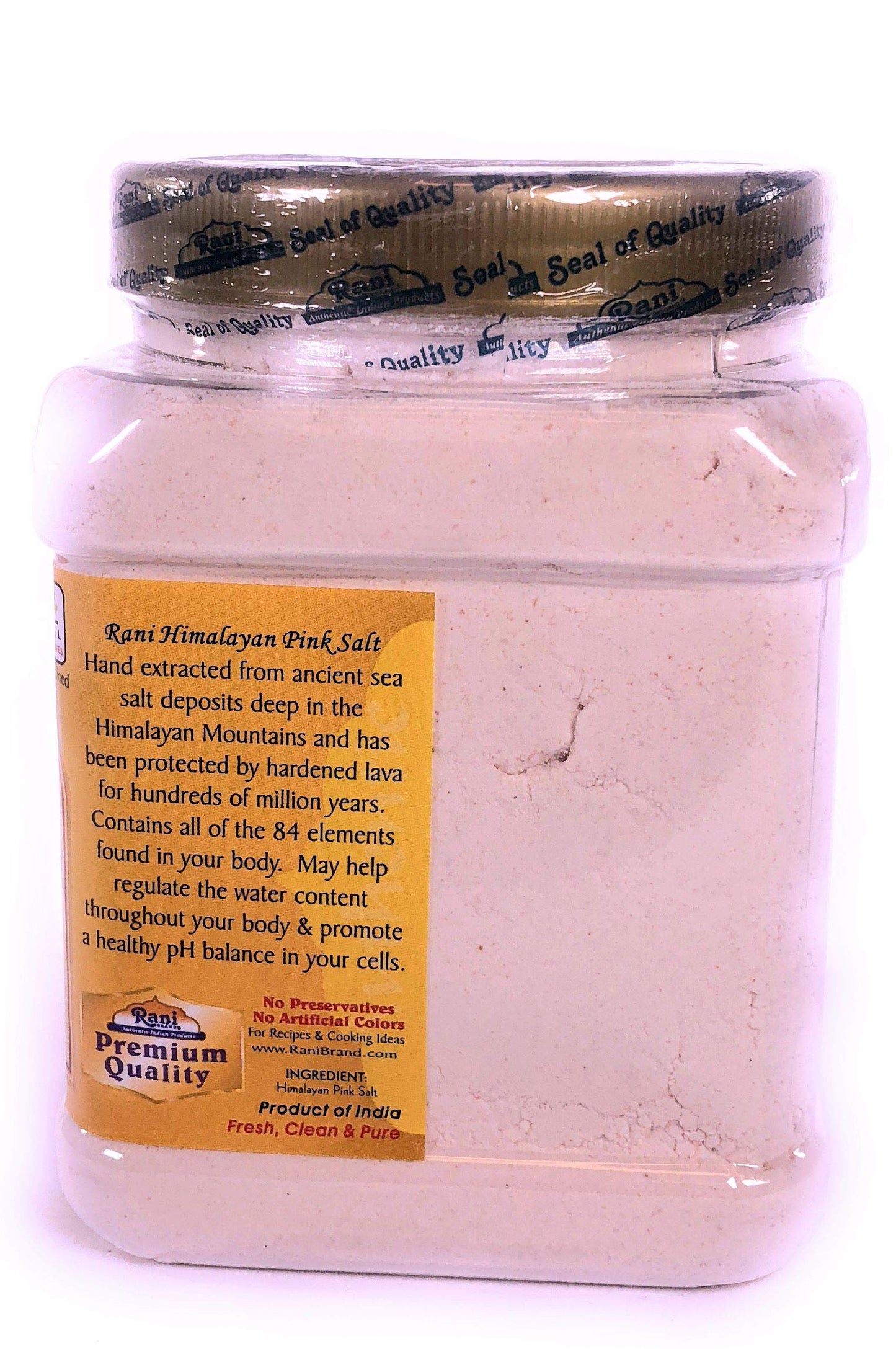 Rani Himalayan Pink Salt Powder (84 Essential Trace Minerals) 32oz (2lbs) 908g PET Jar ~ All Natural | Vegan | Gluten Friendly |