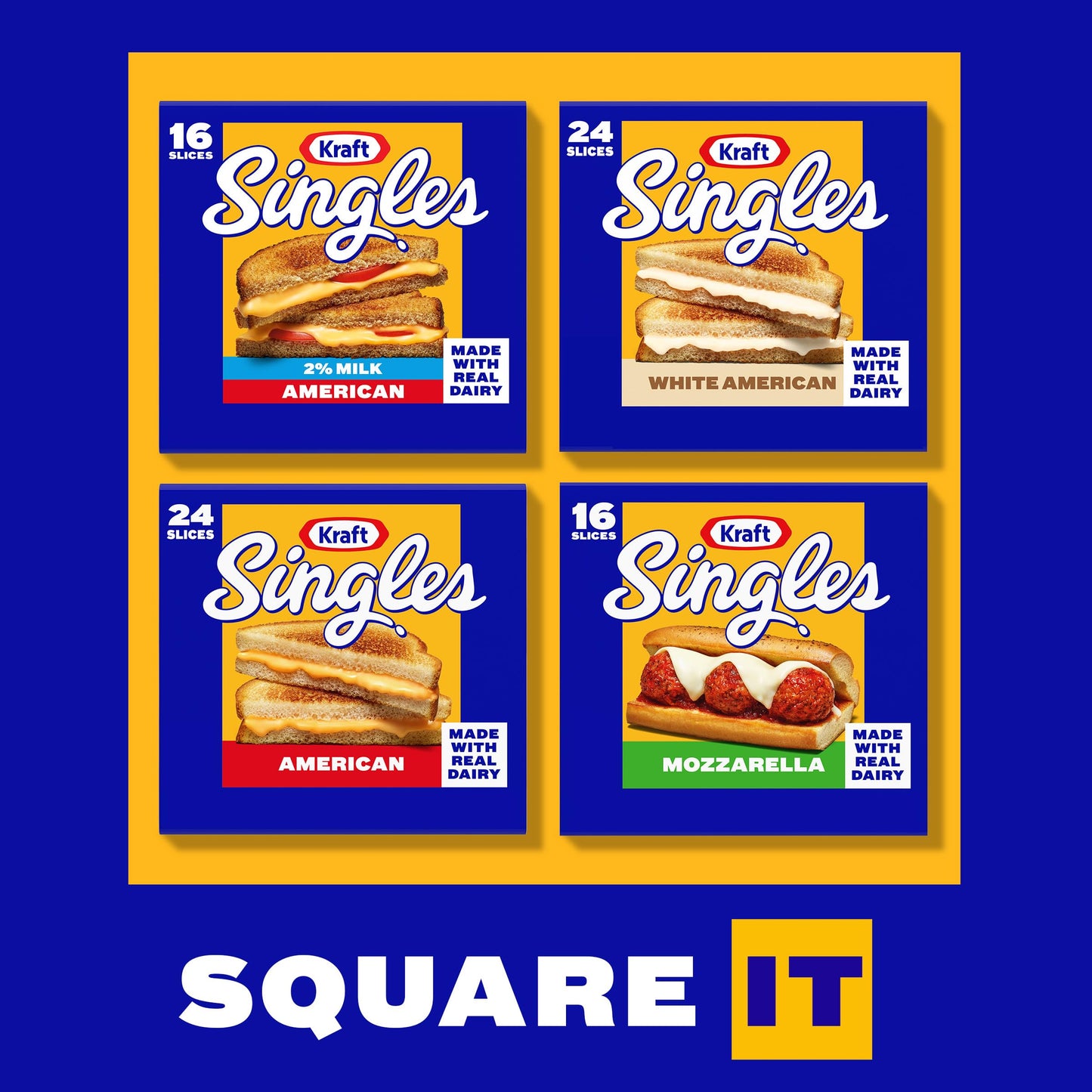 Kraft Singles White American Slices, 24 ct Pack