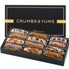 Mothers Day Cookies Gift Basket - 12 Gourmet Chocolate Covered Biscotti with Assorted Toppings - Assorted Food Gift Box for Fath