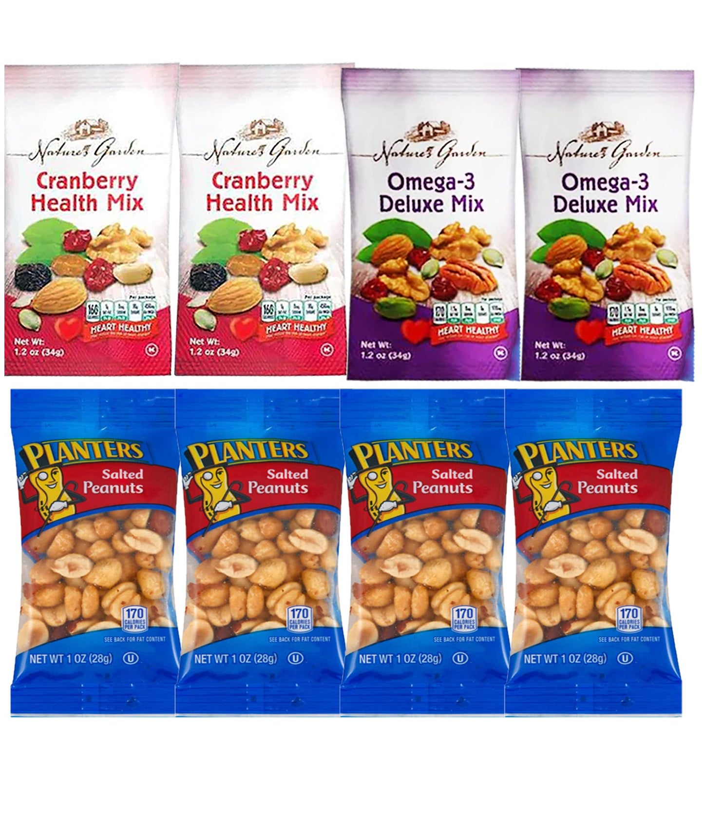 Nuts Snack Packs - Mixed Nuts And Trail Mix Individual Packs - Healthy Snacks Care Package Gift (28 Count)