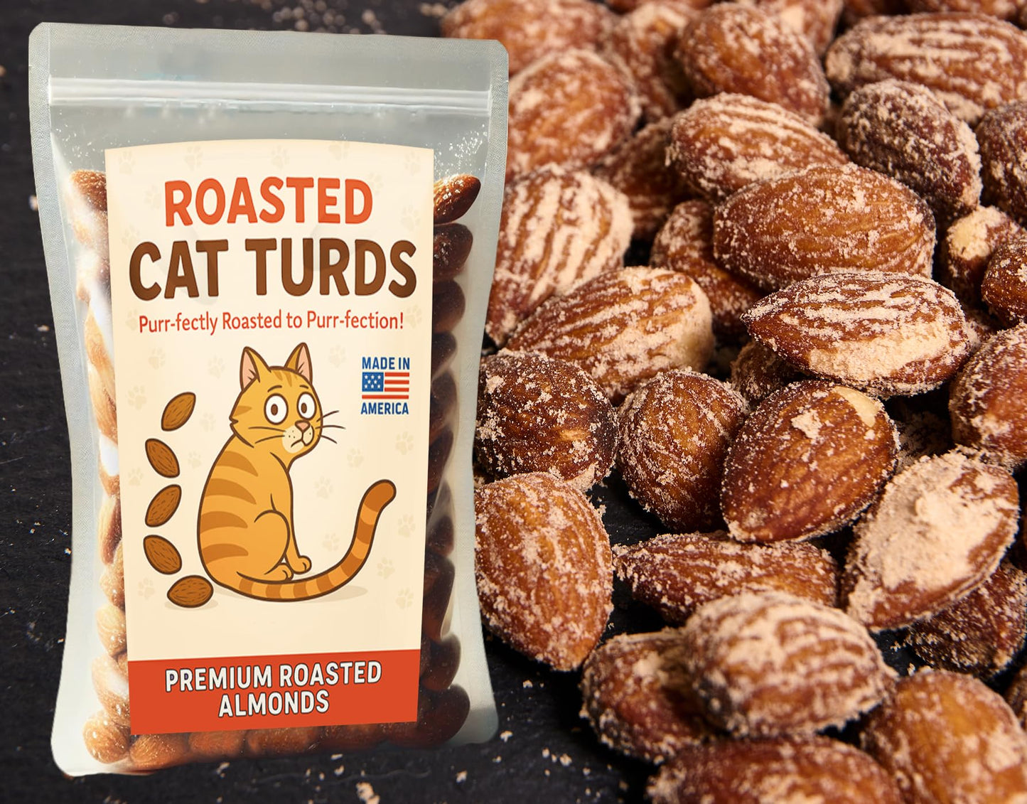 Cat Turds Roasted Almonds: A Whimsical Delight For Cat Lovers, Ideal For Easter Baskets And Cat Mom Gifts, Cat Lady Products, Fu