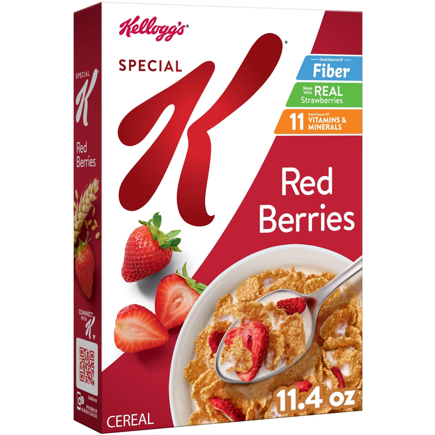 Kelloggs Special K Breakfast Cereal, Fiber Cereal, Family Breakfast, Red Berries, 11.4oz Box (1 Box)