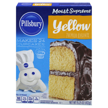 Pillsbury Moist Supreme Yellow Premium Cake Mix, 15.25-Ounce (Pack Of 12)