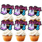 18Pcs Black Glitter Pink Roller Skates Dessert Cupcake Topper 80S 90S Retro Hip Hop Roller Skating Rolling Into 8 Theme Decor Su