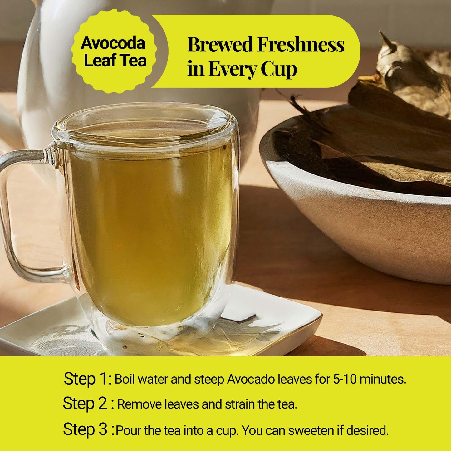 Akshit Organic Dried Avocado Leaves Tea, Non-GMO, Vegan, Gluten-Free, 2.6 Ounce (Pack of 2)