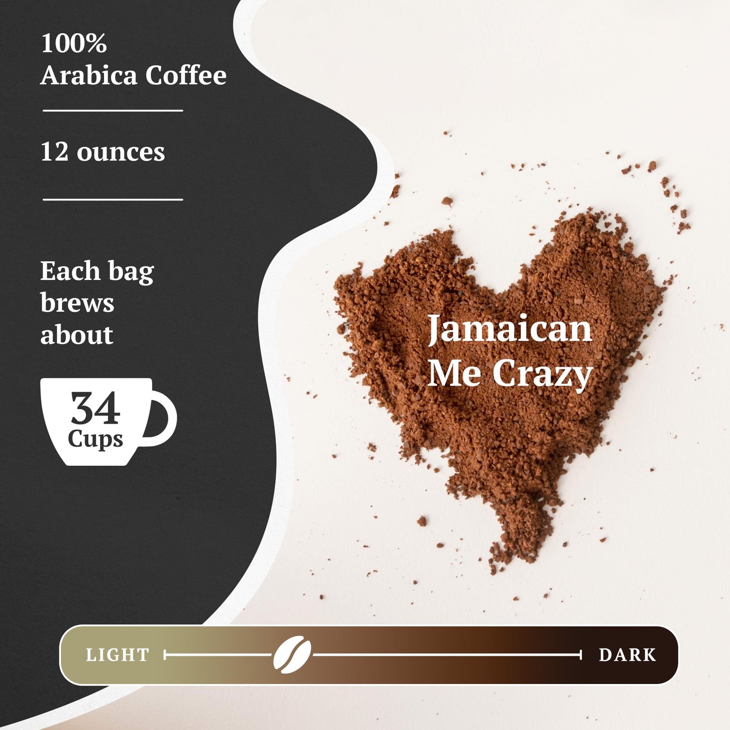 Couple'S Coffee Ground Coffee | Jamaican Me Crazy Medium Roast Coffee Blend | Gourmet Flavored Coffee With Smooth Vanilla Carame