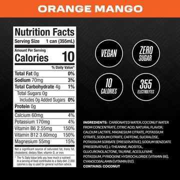 PRIME HYDRATION Energy Drink | Zero Sugar | 200mg Caffeine | 355mg Electrolytes | 12 Fl Oz | 24 Pack