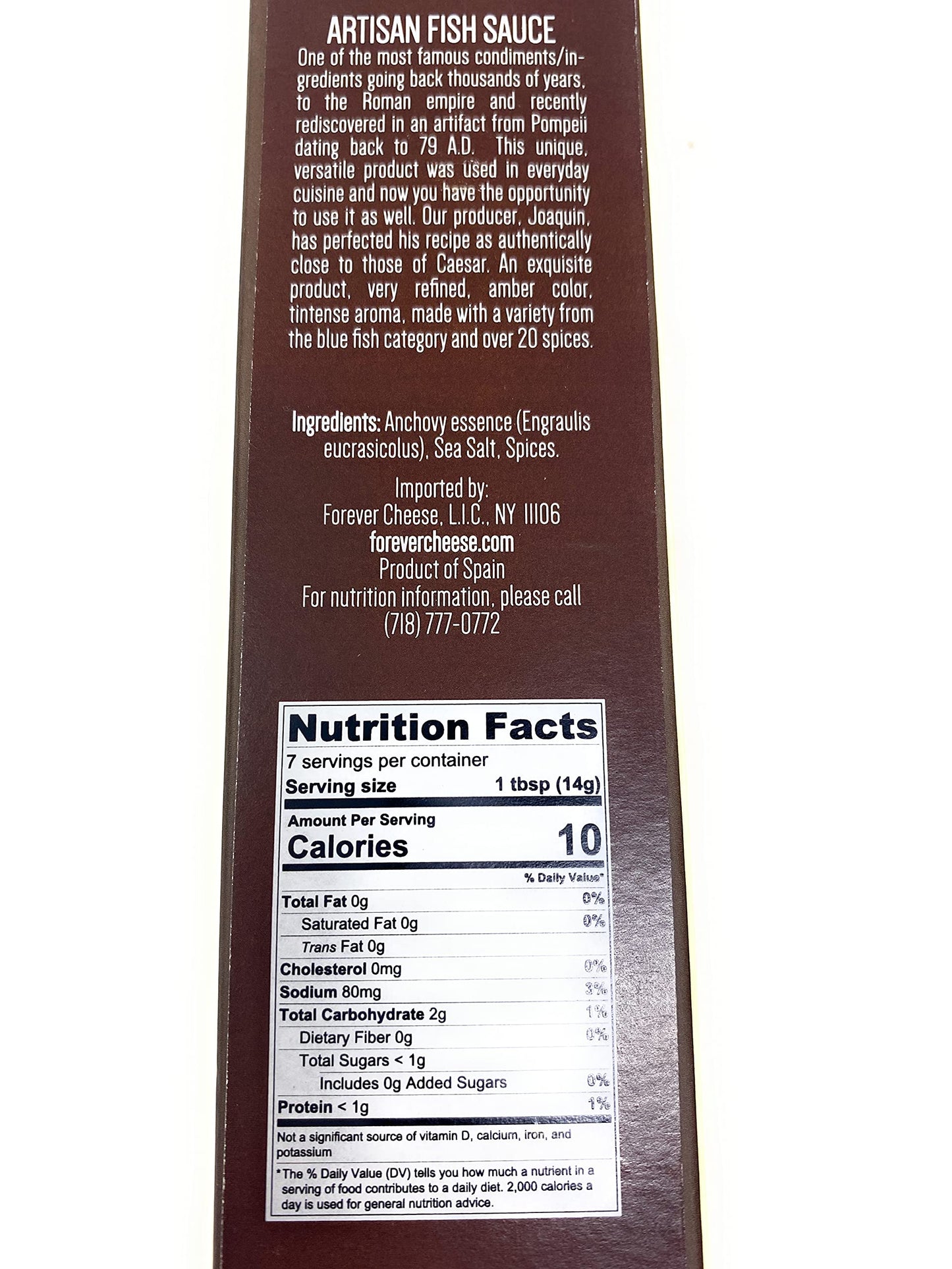 Flor De Garum Artisan Fish Sauce, 3.38 fl. oz, Premium Quality, Ideal for Cooking and Dipping, Made by 4