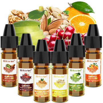 Food Flavoring Oil - Concentrated Candy Flavors, 6 Liquid Lip Gloss Flavoring Oil, Almond Butter Pecan Pistachio Flavor Oil For