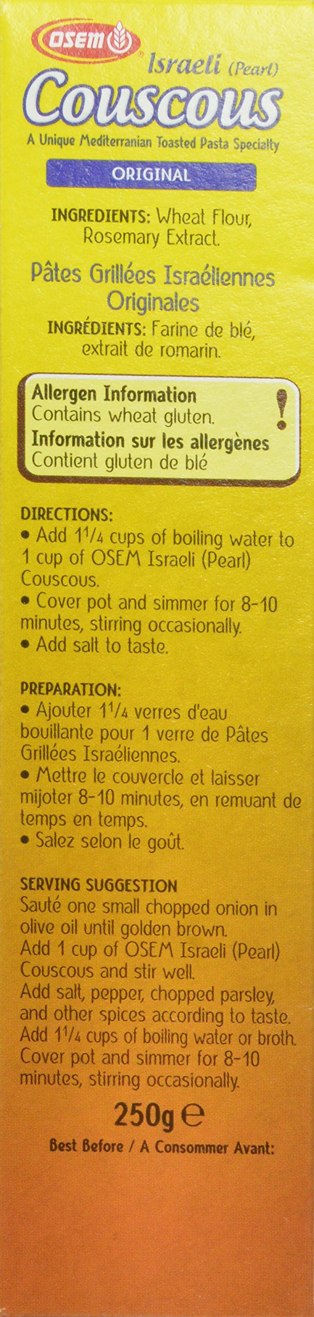 Osem Israeli Pearl Couscous, Original, 8.8 Ounce (Pack of 12)