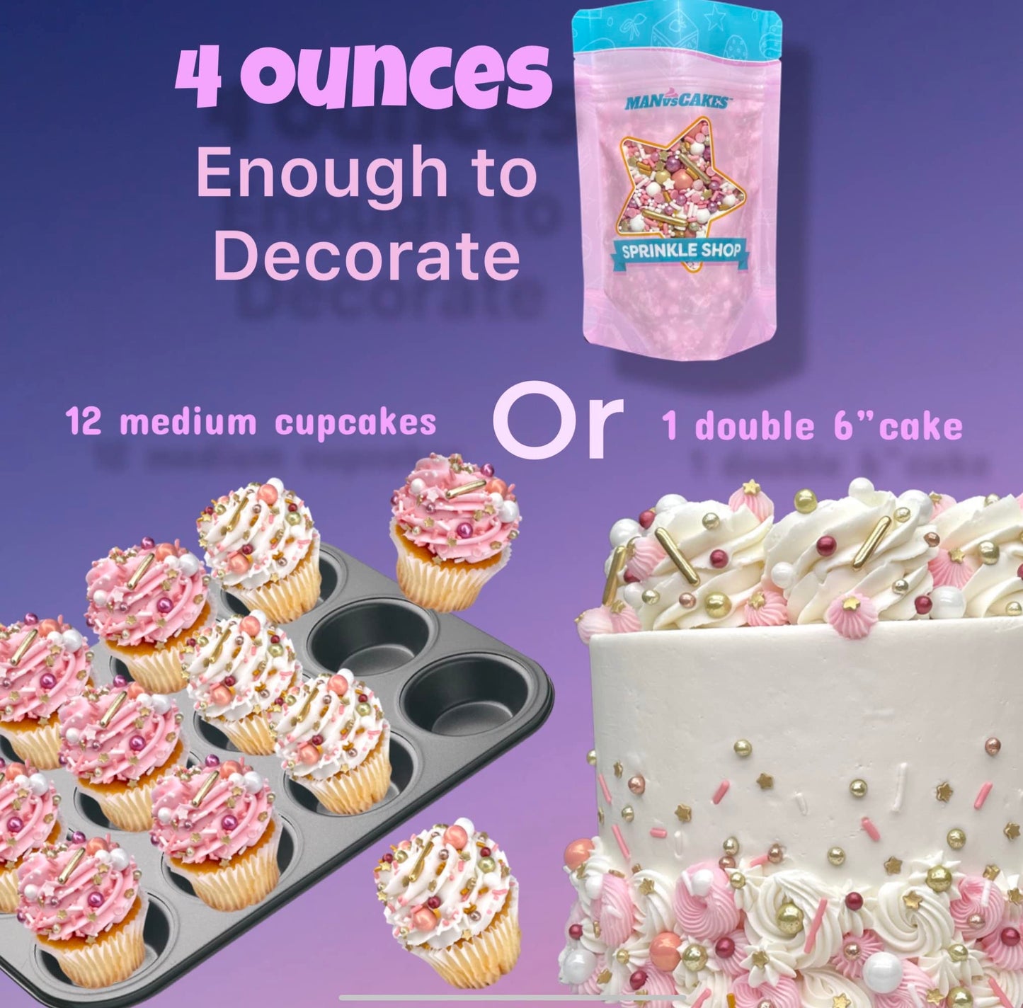 Manvscakes | Lip Service Sprinkle Mix | Valentine Sprinkles | Cookie Sprinkles | Cake Sprinkles | Pink And Red Sprinkles
