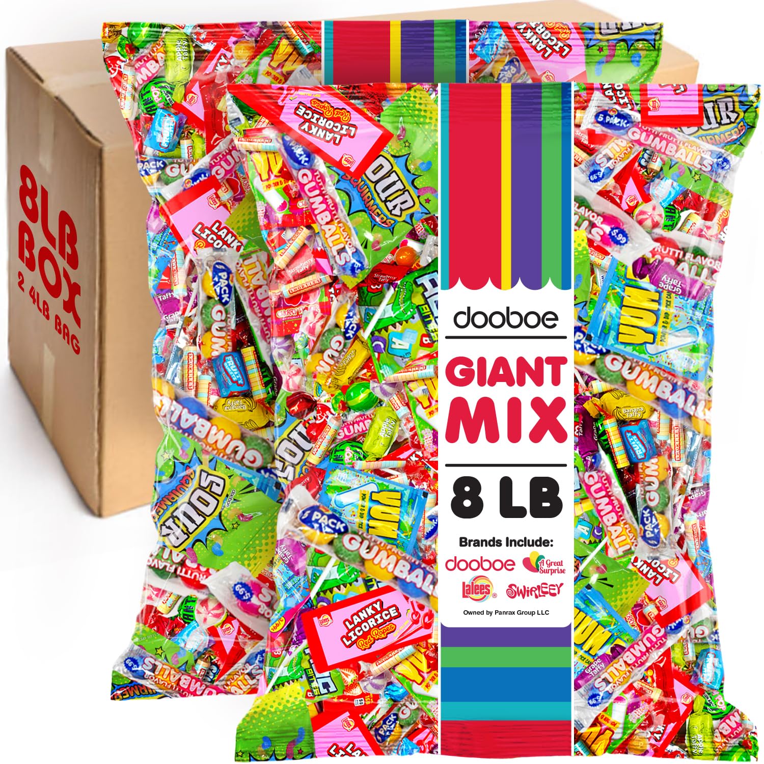 Dooboe - Candy Assortment Bulk - 8 Pounds - Variety Pack Candies - Trick or Treat Individually Wrapped Favors - Pinata Filler Candies - Gifting Novelty Candy
