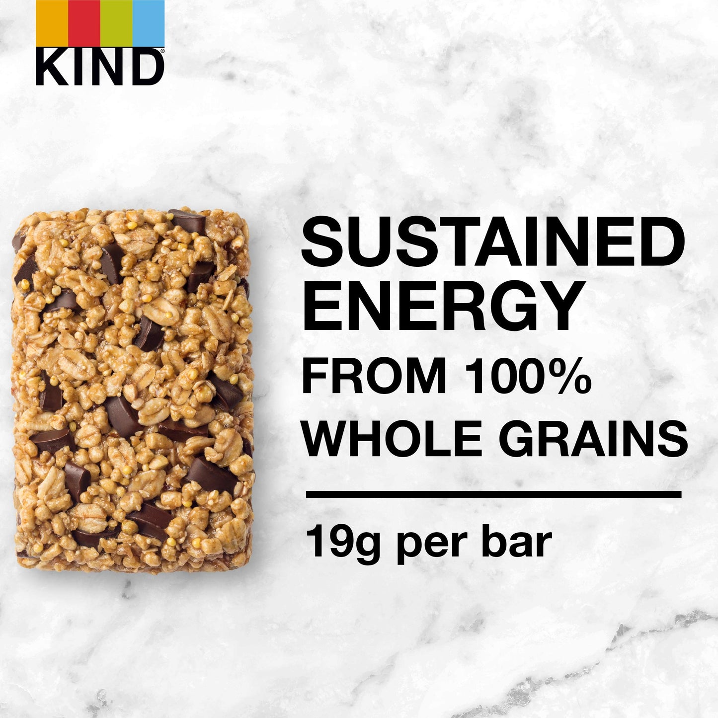 Kind Energy Bars, Chocolate Chunk, Healthy Snacks, Gluten Free, 10G Protein, 30 Count