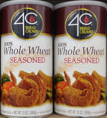 4C Premium Bread Crumbs, Whole Wheat Seasoned with Pecorino Romano Cheese, Flavorful Crispy Crunchy, Value Pack (Whole Wheat Sea