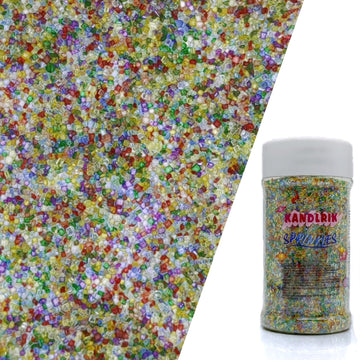 Edible Sanding Sugar Sprinkles for Cookie Decorating, Sugar Sprinkle Mix For Celebration Cakes, Cupcakes, Cookies, 3OZ (Mixed Co